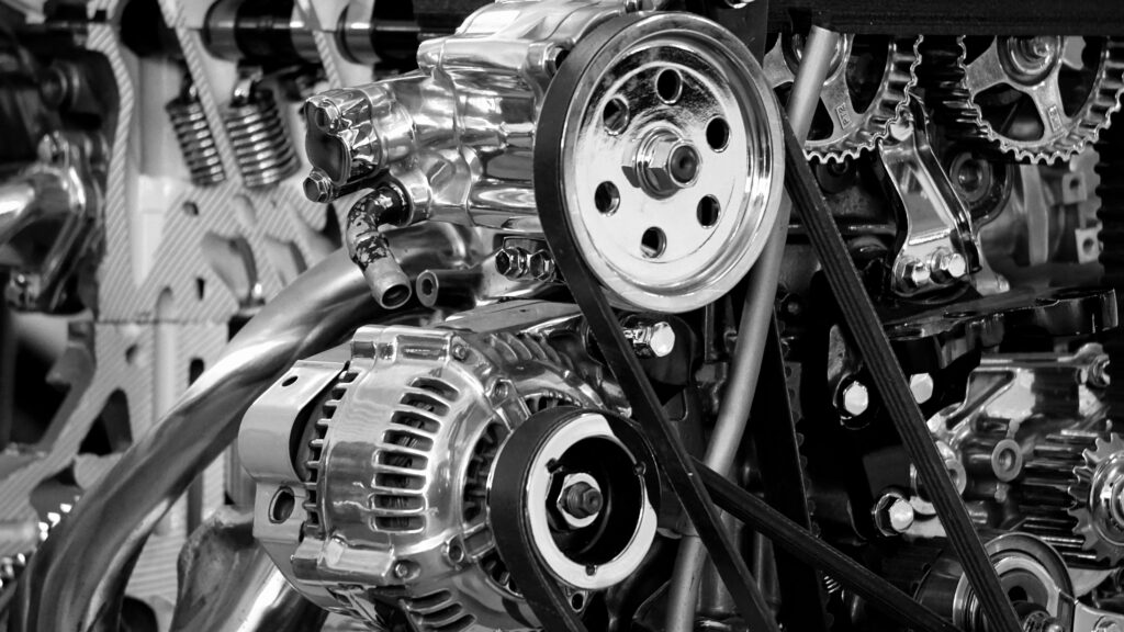 Bloque motor en blanco y negro - codigo de motor